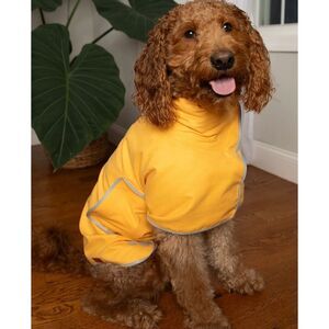 Pouty Paws Wag-a-Dry Dog Bath Robe Yellow Size Small Super Absorbent NWT